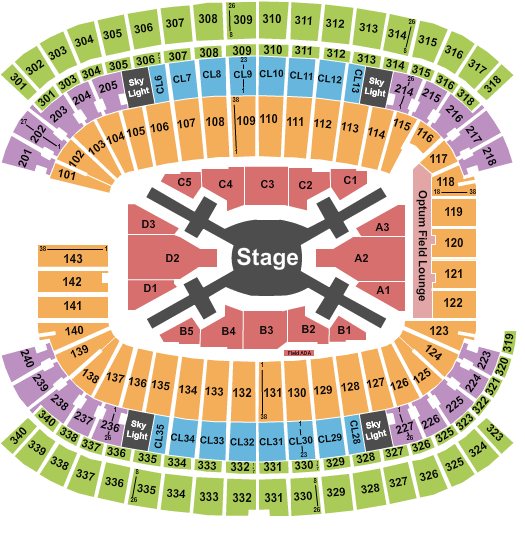 Gillette Stadium BTS Seating Chart